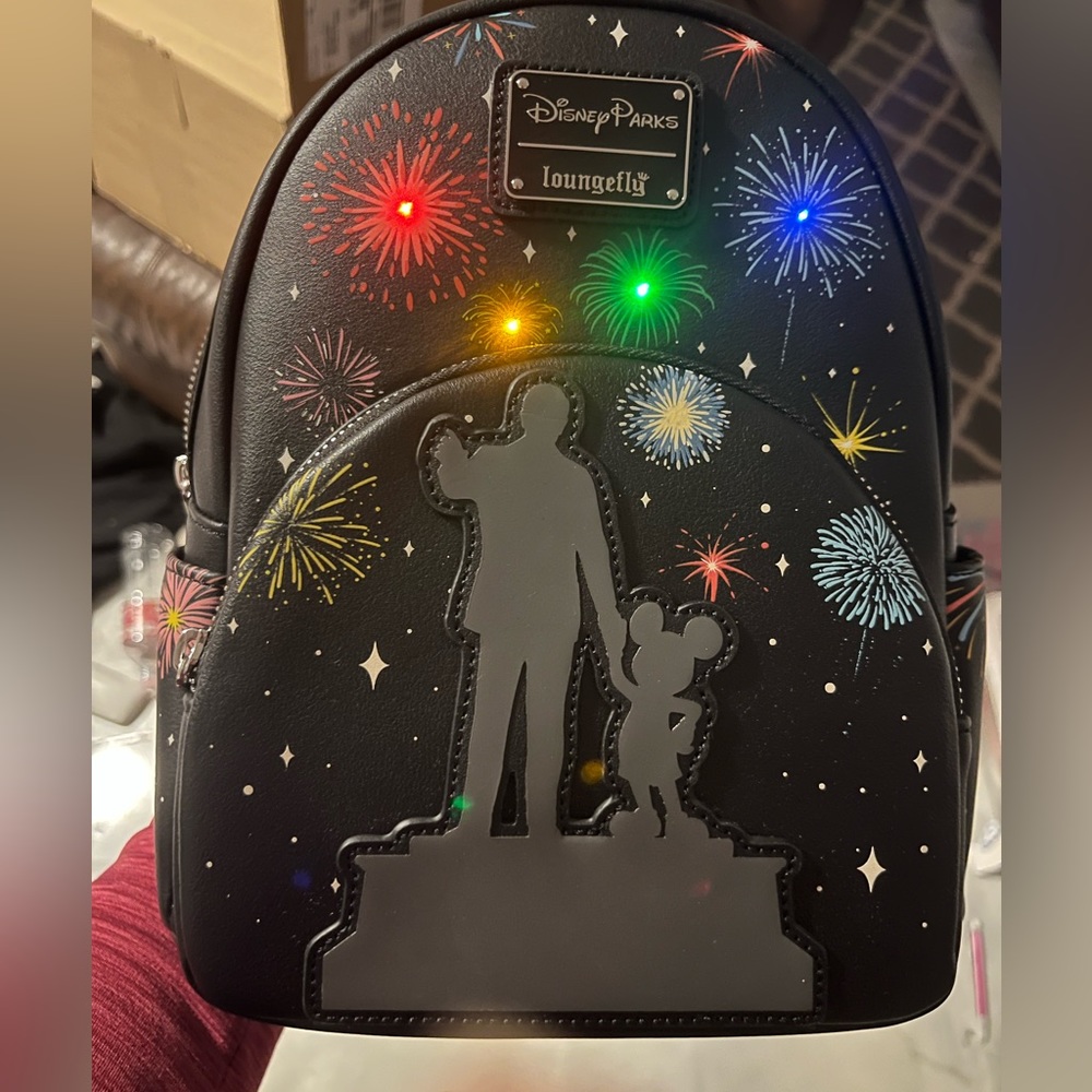 Disney 100 Years Partners Loungefly Light Up Mini Backpack NWT